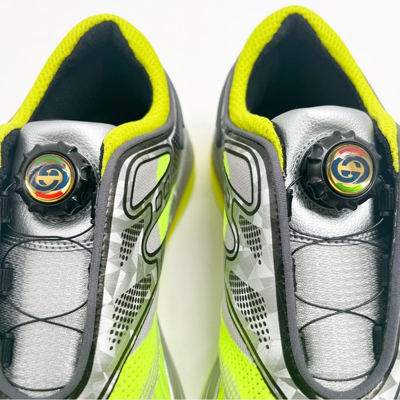 Gucci Men's Ultrapace R "Neon Yellow” GG Logo Sneakers - Picture 9 of 13